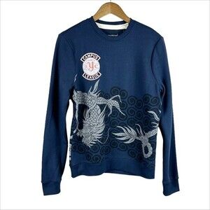 Blind Rooster Crew Neck Sweater NYC Campus  League Dragon Navy Size Small NWT